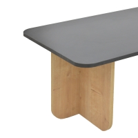 Τραπέζι Beca pakoworld σε oak-μαύρο απόχρωση 100x60x42εκ Τραπέζι Beca pakoworld σε oak-μαύρο απόχρωση 100x60x42εκ