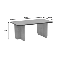 Τραπέζι Beca pakoworld σε oak-μαύρο απόχρωση 100x60x42εκ