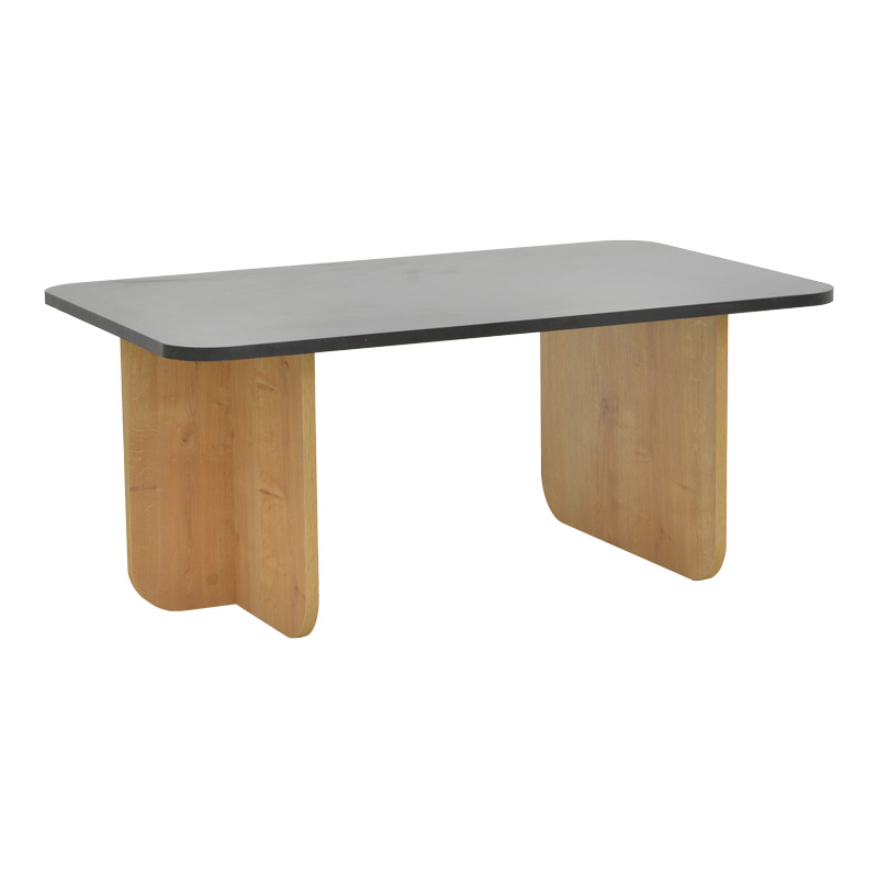 Τραπέζι Beca pakoworld σε oak-μαύρο απόχρωση 100x60x42εκ Τραπέζι Beca pakoworld σε oak-μαύρο απόχρωση 100x60x42εκ