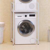 Ραφιέρα στήριξης πλυντηρίου - στεγνωτηρίου Delavar pakoworld μέταλλο λευκό 72x60x116εκ Ραφιέρα στήριξης πλυντηρίου - στεγνωτηρίου Delavar pakoworld μέταλλο λευκό 72x60x116εκ