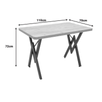 Τραπέζι Vertex pakoworld oak με μαύρα μεταλλικά πόδια 110x70x72εκ Τραπέζι Vertex pakoworld oak με μαύρα μεταλλικά πόδια 110x70x72εκ