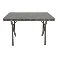 Τραπέζι Vertex pakoworld μαυρο εφέ μαρμάρου με μαύρα μεταλλικά πόδια 110x70x72εκ