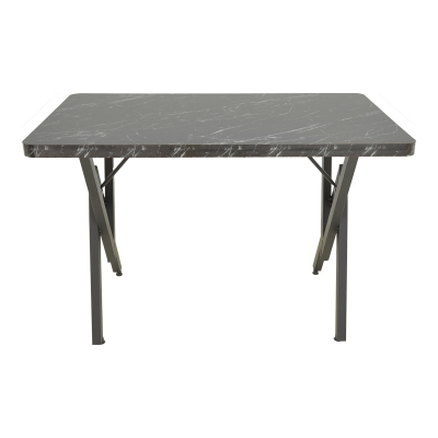 Τραπέζι Vertex pakoworld μαυρο εφέ μαρμάρου με μαύρα μεταλλικά πόδια 110x70x72εκ Τραπέζι Vertex pakoworld μαυρο εφέ μαρμάρου με μαύρα μεταλλικά πόδια 110x70x72εκ