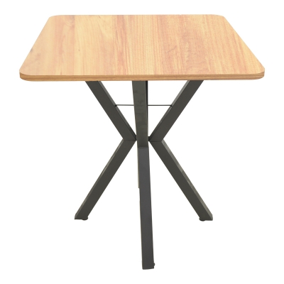 Τραπέζι Arenya pakoworld φυσική απόχρωση με μαύρα μεταλλικά πόδια 70x70x72εκ Τραπέζι Arenya pakoworld φυσική απόχρωση με μαύρα μεταλλικά πόδια 70x70x72εκ