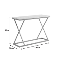 Κονσόλα Glimmer pakoworld λευκό μαρμάρου με χρυσό μέταλλο 100x30x80εκ Κονσόλα Glimmer pakoworld λευκό μαρμάρου με χρυσό μέταλλο 100x30x80εκ