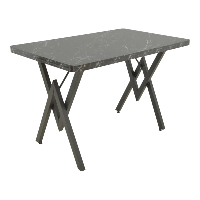 Τραπέζι Vertex pakoworld μαύρο μαρμάρου και μέταλλο 110x70x72εκ Τραπέζι Vertex pakoworld μαύρο μαρμάρου και μέταλλο 110x70x72εκ
