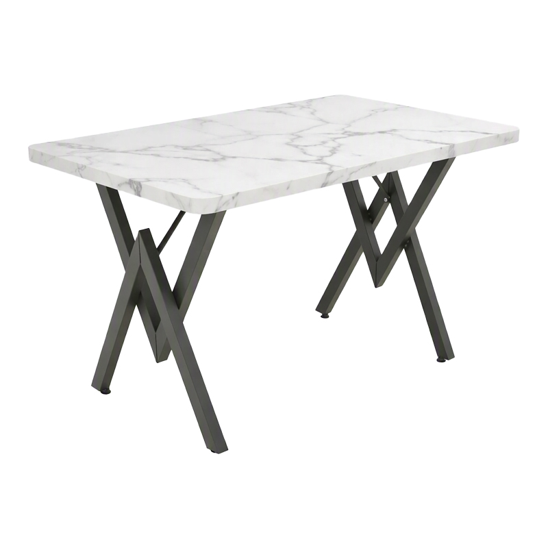 Τραπέζι Vertex pakoworld λευκό μαρμάρου με μαύρο μέταλλο 110x70x72εκ Τραπέζι Vertex pakoworld λευκό μαρμάρου με μαύρο μέταλλο 110x70x72εκ