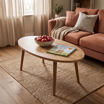 Τραπέζι σαλονιού Sartori pakoworld oak 90x45x43εκ