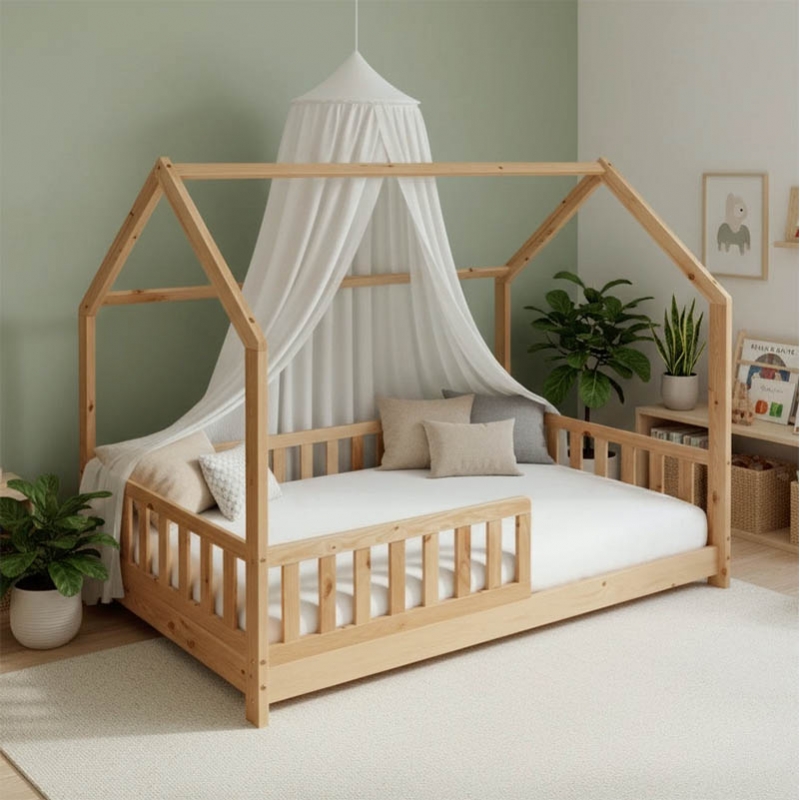 Παιδικό κρεβάτι Sleepy pakoworld τ. Montessori φυσικό 90x190εκ Παιδικό κρεβάτι Sleepy pakoworld τ. Montessori φυσικό 90x190εκ