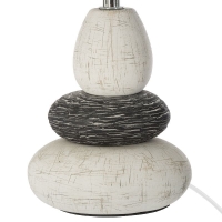 Επιτραπέζιο φωτιστικό Rockgem pakoworld Ε27 ivory-ανθρακί Φ18x33εκ Επιτραπέζιο φωτιστικό Rockgem pakoworld Ε27 ivory-ανθρακί Φ18x33εκ