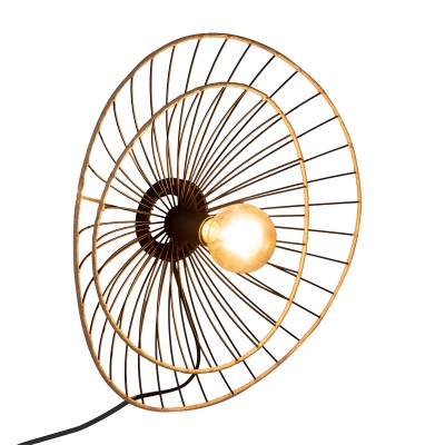 Φωτιστικό τοίχου-απλίκα Alara pakoworld E27 40W χρυσό-μαύρο Φ45x11εκ Φωτιστικό τοίχου-απλίκα Alara pakoworld E27 40W χρυσό-μαύρο Φ45x11εκ
