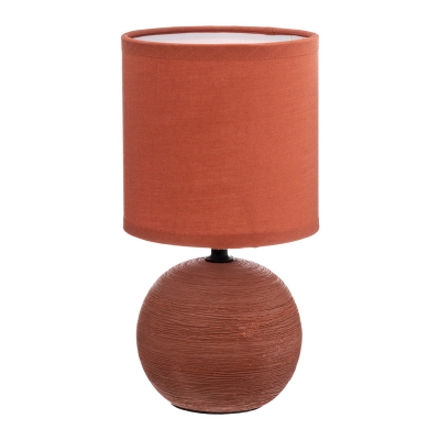 Επιτραπέζιο φωτιστικό PWL-1210 pakoworld Ε14 κεραμικό σε terracotta απόχρωση Φ13x25εκ