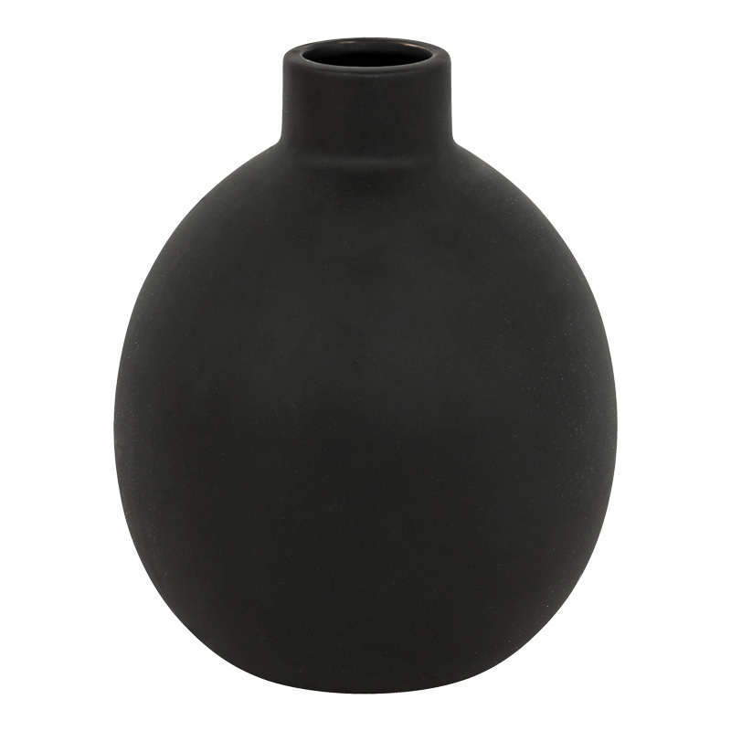 Βάζο Rianzo pakoworld κεραμικό σε μαύρη απόχρωση Φ14.5x18εκ Βάζο Rianzo pakoworld κεραμικό σε μαύρη απόχρωση Φ14.5x18εκ