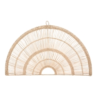 Διακοσμητικό τοίχου Padma pakoworld pe rattan σε φυσική απόχρωση 60.7x1.5x35.5εκ