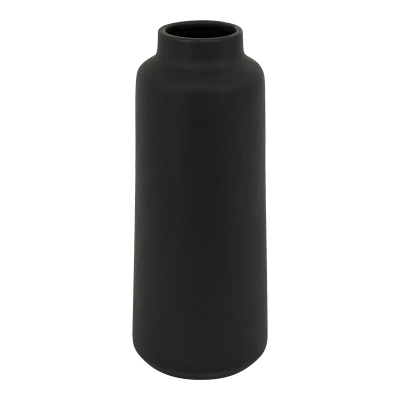 Βάζο Bender pakoworld κεραμικό σε μαύρη απόχρωση Φ12x30εκ