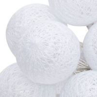 Διακοσμητικά λαμπάκια led Batoni pakoworld pvc σε λευκή απόχρωση Φ3.5x260εκ