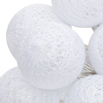 Διακοσμητικά λαμπάκια led Batoni pakoworld pvc σε λευκή απόχρωση Φ3.5x260εκ