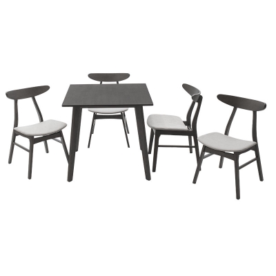 Tραπεζαρία Benson - Orlean pakoworld σετ 5τμχ rustic grey - ύφασμα γκρι 80x80x75εκ Tραπεζαρία Benson - Orlean pakoworld σετ 5τμχ rustic grey - ύφασμα γκρι 80x80x75εκ