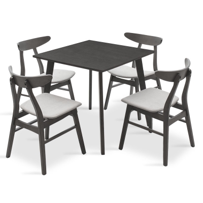 Tραπεζαρία Benson - Orlean pakoworld σετ 5τμχ rustic grey - ύφασμα γκρι 80x80x75εκ Tραπεζαρία Benson - Orlean pakoworld σετ 5τμχ rustic grey - ύφασμα γκρι 80x80x75εκ