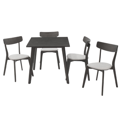 Tραπεζαρία Benson - Toto pakoworld σετ 5τμχ rustic grey - ύφασμα grey 80x80x75εκ Tραπεζαρία Benson - Toto pakoworld σετ 5τμχ rustic grey - ύφασμα grey 80x80x75εκ
