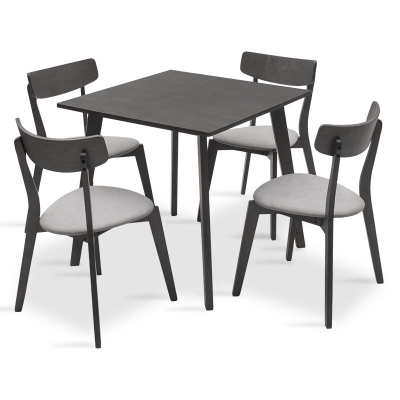 Tραπεζαρία Benson - Toto pakoworld σετ 5τμχ rustic grey - ύφασμα grey 80x80x75εκ Tραπεζαρία Benson - Toto pakoworld σετ 5τμχ rustic grey - ύφασμα grey 80x80x75εκ
