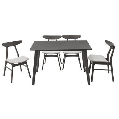 Tραπεζαρία Benson - Orlean pakoworld σετ 5τμχ rustic grey-ύφασμα γκρι 120x75x75εκ Tραπεζαρία Benson - Orlean pakoworld σετ 5τμχ rustic grey-ύφασμα γκρι 120x75x75εκ
