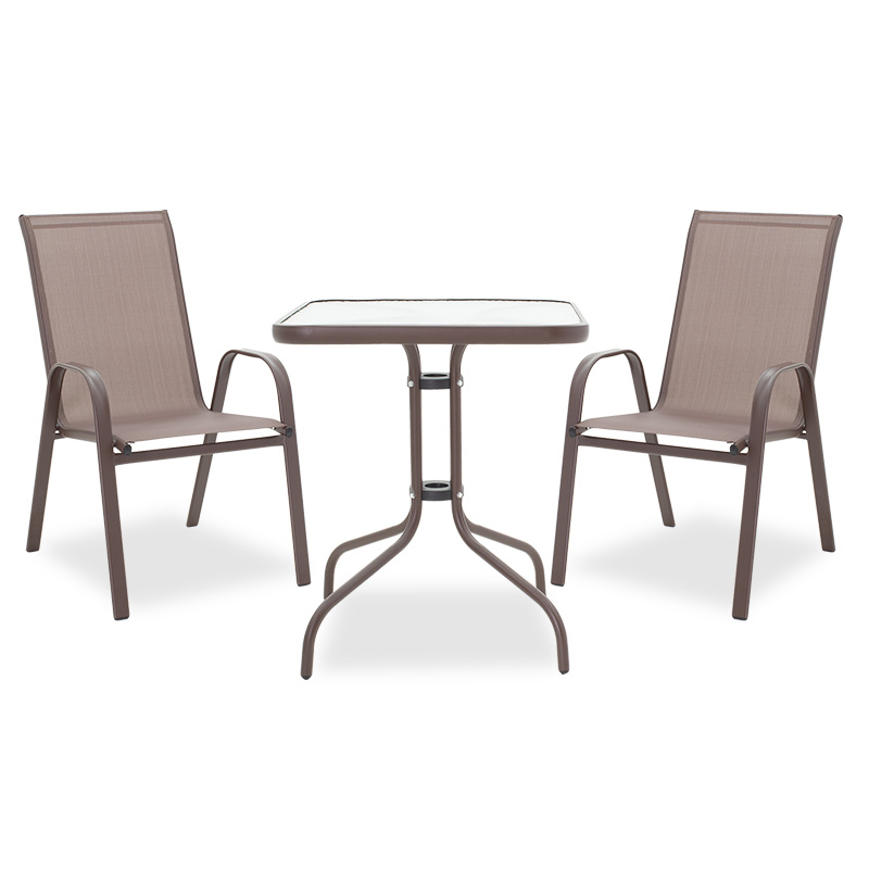 Τραπεζαρία Watson-Calan σετ 3τεμ pakoworld μέταλλο-textilene καφέ 60x60x70εκ Τραπεζαρία Watson-Calan σετ 3τεμ pakoworld μέταλλο-textilene καφέ 60x60x70εκ