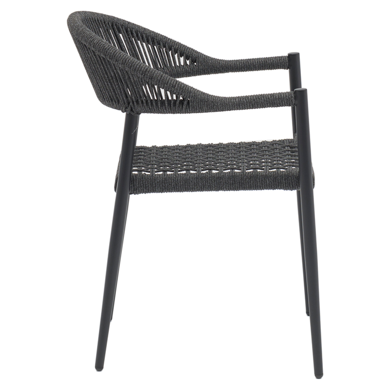 Τραπεζαρία Freiburg-Kliton A σετ 5τεμ pakoworld αλουμινίου και σχοινί σε ανθρακί απόχρωση 150x80x74εκ Τραπεζαρία Freiburg-Kliton A σετ 5τεμ pakoworld αλουμινίου και σχοινί σε ανθρακί απόχρωση 150x80x74εκ