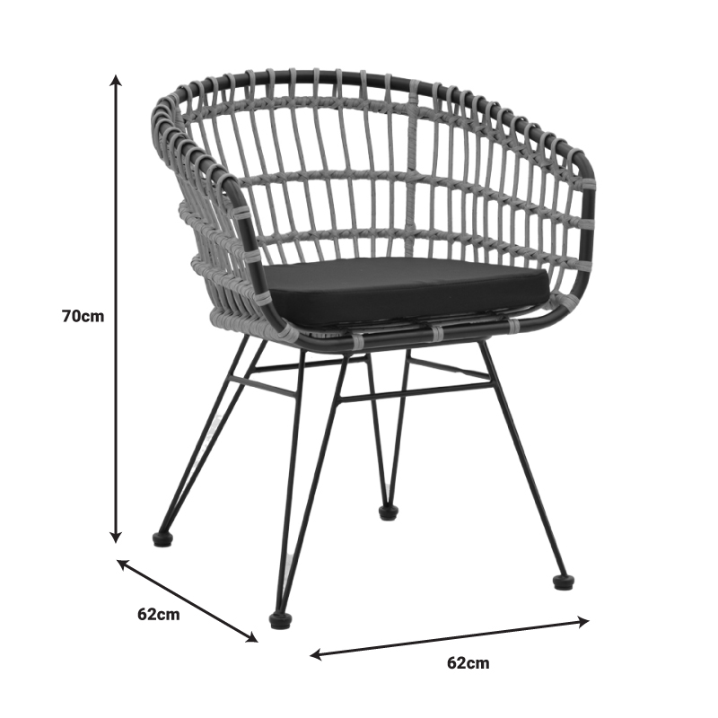 Τραπεζαρία Kliton-Naoki A σετ 3τεμ pakoworld ανθρακί αλουμίνιο και μέταλλο σε μαύρη απόχρωση 80x80x74εκ Τραπεζαρία Kliton-Naoki A σετ 3τεμ pakoworld ανθρακί αλουμίνιο και μέταλλο σε μαύρη απόχρωση 80x80x74εκ