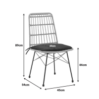 Τραπεζαρία Naoki U σετ 5τεμ pakoworld rattan pe σε φυσική απόχρωση και μαύρο μέταλλο 80x80x78εκ Τραπεζαρία Naoki U σετ 5τεμ pakoworld rattan pe σε φυσική απόχρωση και μαύρο μέταλλο 80x80x78εκ