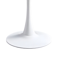 Τραπεζαρία Elijah-Gaston pakoworld σετ 3τεμ pp-pu σε taupe-λευκή απόχρωση με φυσικό πόδι Φ60x74εκ