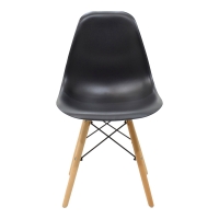 Τραπεζαρία Chloe-Julita pakoworld σετ 5τεμ γυάλινο 8χιλ ανθρακί - πόδι φυσικό 120x70x75εκ