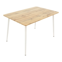 Τραπεζαρία Cuba-Parker pakoworld σετ 5τεμ sonoma-λευκό 120x80x75εκ Τραπεζαρία Cuba-Parker pakoworld σετ 5τεμ sonoma-λευκό 120x80x75εκ