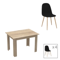 Τραπεζαρία Manka-Bella pakoworld σετ 5τεμ σε sonoma απόχρωση 110x80x70εκ Τραπεζαρία Manka-Bella pakoworld σετ 5τεμ σε sonoma απόχρωση 110x80x70εκ