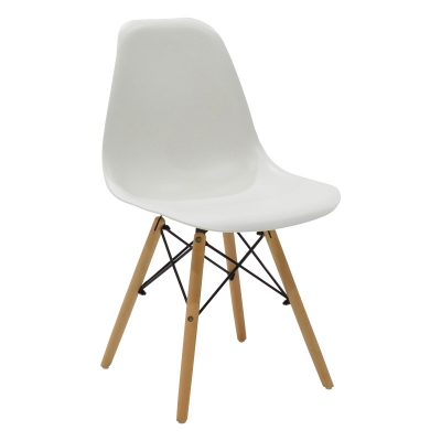 Τραπεζαρία Manka-Julita pakoworld σετ 5τεμ σε λευκή απόχρωση 110x80x77εκ