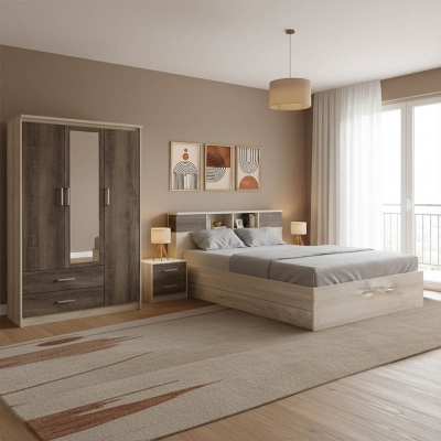 Σετ Κρεβατοκάμαρας Olympus Castillo Toro με Κρεβάτι 160x200εκ Σετ 4τεμ Σετ Κρεβατοκάμαρας Olympus Castillo Toro με Κρεβάτι 160x200εκ Σετ 4τεμ