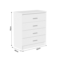 Σετ Κρεβατοκάμαρας Olympus White με Κρεβάτι 140x200εκ Σετ 4τεμ Σετ Κρεβατοκάμαρας Olympus White με Κρεβάτι 140x200εκ Σετ 4τεμ