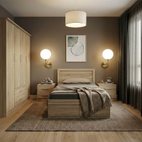 Σετ Κρεβατοκάμαρας Olympus Sonoma με Κρεβάτι 120x200εκ Σετ 4τεμ Σετ Κρεβατοκάμαρας Olympus Sonoma με Κρεβάτι 120x200εκ Σετ 4τεμ