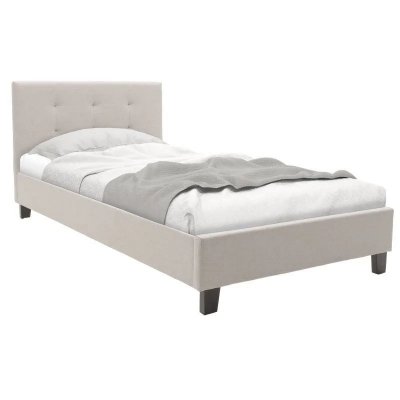 Κρεβάτι με στρώμα Mago-Dreamer pakoworld ύφασμα εκρού 100x200εκ Κρεβάτι με στρώμα Mago-Dreamer pakoworld ύφασμα εκρού 100x200εκ