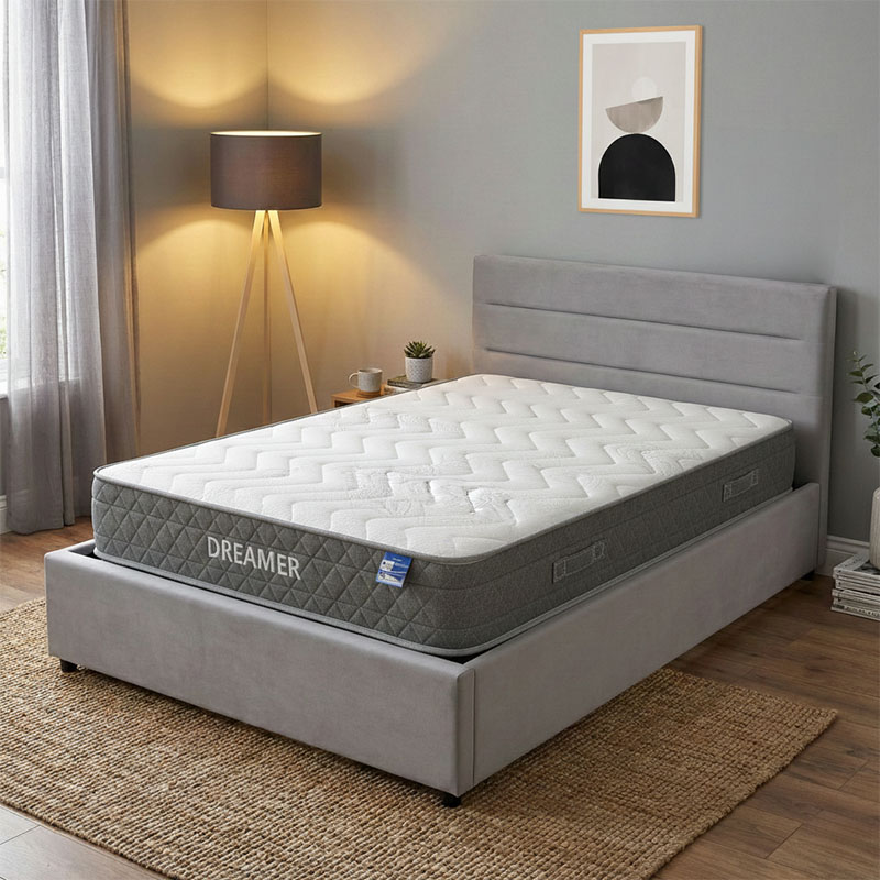 Κρεβάτι με στρώμα και αποθηκευτικό χώρο Molito-Dreamer pakoworld βελούδο γκρι 120x200εκ Κρεβάτι με στρώμα και αποθηκευτικό χώρο Molito-Dreamer pakoworld βελούδο γκρι 120x200εκ