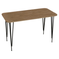 Τραπεζαρία με Καρέκλες Gaston μαύρο και Τραπέζι Polkan oak 120x60x73εκ Σετ 5τεμ