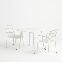 Τραπεζαρία Heven Vista pakoworld σετ 3τεμ λευκό αλουμίνιο 80x80x72εκ Τραπεζαρία Heven Vista pakoworld σετ 3τεμ λευκό αλουμίνιο 80x80x72εκ