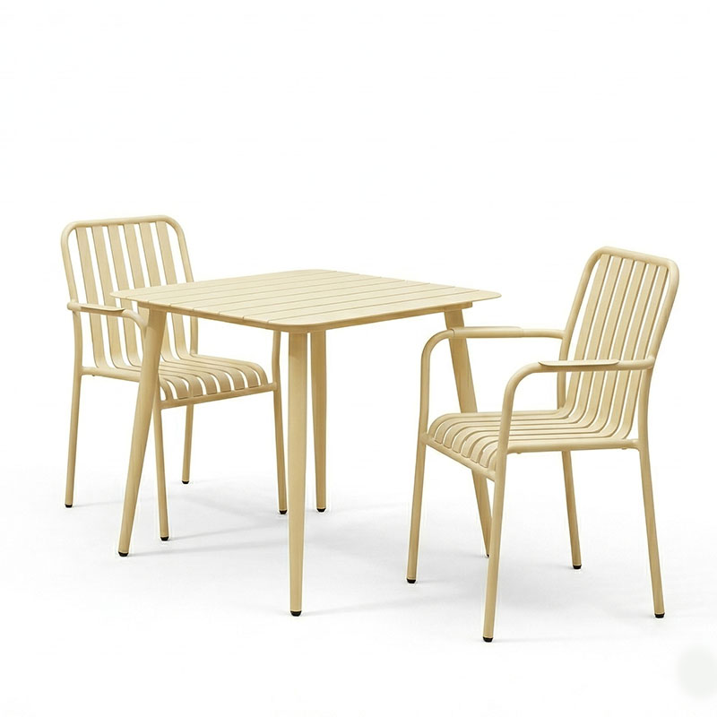 Τραπεζαρία Heven Vista pakoworld σετ 3τεμ σαμπανί αλουμίνιο 80x80x72εκ Τραπεζαρία Heven Vista pakoworld σετ 3τεμ σαμπανί αλουμίνιο 80x80x72εκ