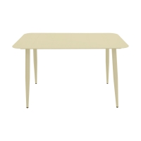 Τραπεζαρία Heven Vista pakoworld σετ 7τεμ σαμπανί αλουμίνιο 120x70x72εκ