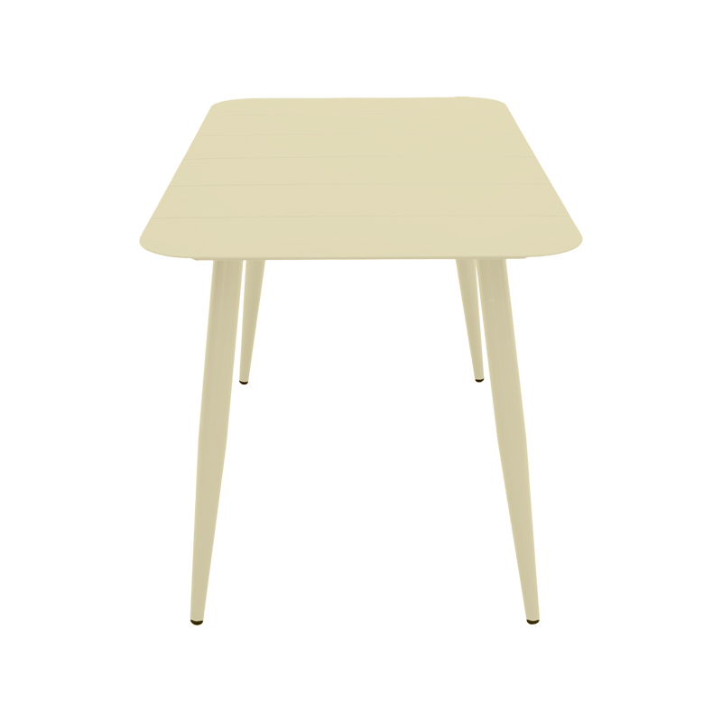 Τραπεζαρία Heven Vista pakoworld σετ 5τεμ σαμπανί αλουμίνιο 120x70x72εκ