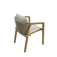 Τραπεζαρία Malibu pakoworld Σετ 9τεμ μασίφ ξύλο ακακίας 180x90x75εκ