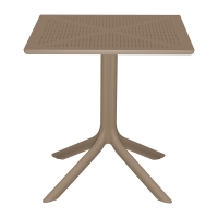 Τραπεζαρία Groovy Zoi pakoworld σετ 3τεμ cappuccino PP 60x60x76εκ