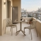 Τραπεζαρία Groovy Zoi pakoworld σετ 3τεμ cappuccino PP 60x60x76εκ