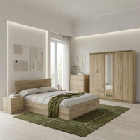 Σετ Κρεβατοκάμαρας Olympus pakoworld με Κρεβάτι sonoma 160x200εκ Σετ 5τεμ Σετ Κρεβατοκάμαρας Olympus pakoworld με Κρεβάτι sonoma 160x200εκ Σετ 5τεμ