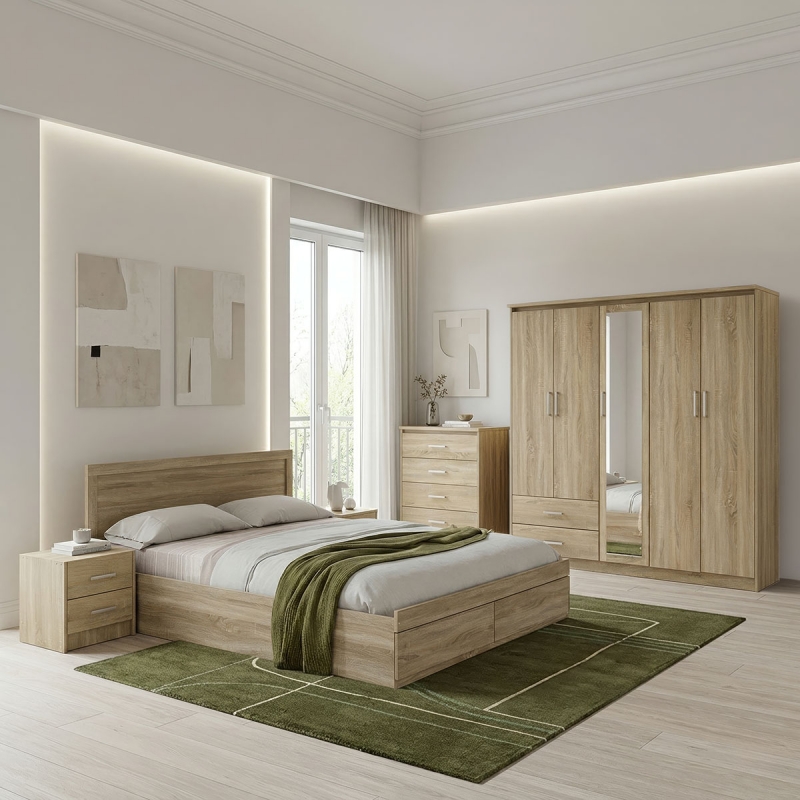 Σετ Κρεβατοκάμαρας Olympus pakoworld με Κρεβάτι sonoma 160x200εκ Σετ 5τεμ Σετ Κρεβατοκάμαρας Olympus pakoworld με Κρεβάτι sonoma 160x200εκ Σετ 5τεμ